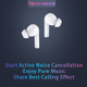 P10 TWS Bluetooth 5.0 Earphones ANC Active Noise Canceling Earbuds Sports Touch Control Headphones - Black