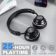 SUPEREQ S2 Bluetooth Active Noise Canceling On-Ear Headphones HD Sound Foldable Headset - Black