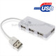 4 Ports USB 2.0 HUB, Plug and Play, White