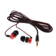 Braided Wiring In-ear Plating Headset 3.5mm Jack for Mobile Phones - Red