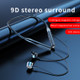 K20 Neck Mounted Wireless Sports Headset Magnetic Absorption Bluetooth Earphones - Black