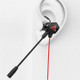 G5 3.5mm Wired In-ear Gaming Headphone Mobile PC Gamer Earphone with Ear Hooks - Black  /  Red