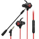 G5 3.5mm Wired In-ear Gaming Headphone Mobile PC Gamer Earphone with Ear Hooks - Black  /  Red