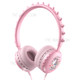 Y19 Cute Cartoon Wired Headset Stereo Sound Cored Headphones with Microphone for Kids (CE) - Pink