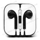 3.5mm Wired Stereo Earphone Mobile Phone Headset with Wire Control Mic for iPhone 5 - Black