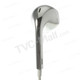 Electroplated In-Ear 3.5mm Headset Earphone with Mic for iPhone iPad iPod Samsuang - Silver Color