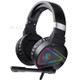 HXSJ F16 Wired Head-mounted Gaming Headset with 50mm Driver Unit Omnidirectional High Sensitivity Microphone RGB Light Effect USB+3.5mm Ports