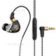 X6 3.5mm 1.2m Wired Sports Headphone Noise-Canceling Earphone with Built-in Mic - Black