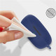 Anti-fingerprint Protective Sleeve for QCY T17 Bluetooth Earphone Case Silicone Cover with Anti-lost Buckle - Dark Blue