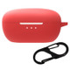 For Haylou W1 / X1 Bluetooth Earphone Protective Sleeve Case Silicone Cover with Anti-lost Buckle - Red