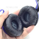 1 Pair Earmuff Cover Cushion for Jabra Revo Wireless Bluetooth Headset Wrinkled Protein Leather Ear Pads - Black