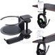 JD062 2 In 1 PC Gaming Headset Stand 360 Degree Rotating Headphone Cup Holder