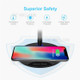 NEW BEE NB-Z2 2 in 1 Anti-slip Headset Holder Stand Mobile Phone Wireless Charger - Black