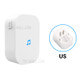 433MHz Plug-in Chime Wireless Video Doorbell Adjustable Volume Music Selection Ding-Dong Door Bell - White US Plug
