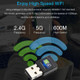 600Mbps USB WiFi Adapter Wireless Network Adapter with Dual Band 2.4GHz + 5.8GHz High Gain Antenna WiFi USB