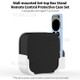 For Apple TV2/3/4/5/6 Wall-mounted Set-top Box Stand with Remote Control Protective Case - Black+Black