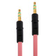 Noodle Style 3.5mm Jack Earphone Cable for iPhone 5 / iPhone 4 & 4S / 3GS / 3G / iPad 4 / iPad mini / mini 2 Retina / New iPad / iPad 2 / iTouch / MP3, Length: 1m(Pink)
