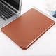 Simple PU Leather Laptop Sleeve Bag for MacBook 13.3-inch - Brown