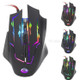 K1021 6-Key Wired 800dpi-1200 dpi-1600dpi-2400dpi Optical Gaming Mouse with Colorful Light