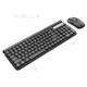 2.4G Bluetooth Wireless Keyboard Mouse Set Ergonomic Combo Quiet Operation Auto Sleep Function Round Key Caps - Black