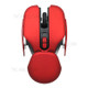 2.4G Wireless Mouse USB Rechargeable Ergonomic PC Laptop Mouse 10m Transmission Distance 3-level Adjustable DPI - Red