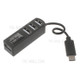 USB 3.1 Type-C to 4-Port USB 2.0 Hub Adapter (P-3101) - Black