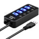 With On / Off Switch USB Distributor Support PC Laptop High-speed 4 - Port USB 3.0 HUB