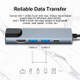 USB C Hub Type-C Multiport Adapter 5-in-1 Dongle with 4K HD RJ45 Ethernet USB 3.0 USB 2.0 PD Charging Port for MacBook MateBook PixelBook