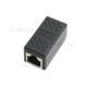 CY CA-028 CAT6 RJ45 Female to Female LAN Connector Ethernet Network Cable Extension Adapter with Shield - Black