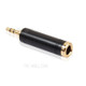 REXLIS Gold Plated 3.5mm Male to 6.35mm Female Stereo Audio Adapter - Black
