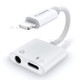 FLOVEME Lightning 8 Pin to 3.5mm Audio + Lightning 8 Pin Charging Cable Adapter
