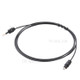 Gold-plated Toslink to Mini Toslink Digital Optical Fiber Square to Round Interface 3.5mm Audio Cable 1.5m - Black