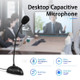 Wired Computer Microphone Desktop Capacitive Microphone 3.5mm Interface for Lecture Conference Voice Chat