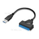 USB 3.0 to SATA III Hard Drive Adapter Cable with LED Light Computer Hard Driver Connection Cable for 2.5in SSD & HDD