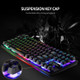 GK-10 USB Wired Keyboard Gaming Keyboard 87 Keys Colorful Backlight Keyboard Ergonomic Gaming Keyboard