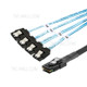 Mini SAS SFF-8087 to 4 SATA Hard Disk Cable Server Data Multiple Ports Cable - 1M