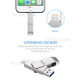 IDISKK MFI Certificated 128G 2-in-1 USB 3.0 + Lightning Flash Driver Metal Rotating U Disk for iPhone iPad MacBook Computer