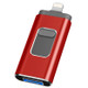 RICHWELL R-01B 32GB USB Memory Stick for iPhone Android PC, Portable USB 3.0 Flash Drive Thumb Drive Photo Stick - Red