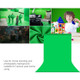 PULUZ PU5209 1x2m 120g Thicken Background for Photo Studio Green Screen Chroma Key Photography Backdrop - Green