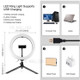 PULUZ 10-inch 26cm Marquee LED RGBWW Light + Desktop Tripod Mount 168 LED Dual-color Temperature Dimmable Ring Lights with Tripod & Remote Control & Phone Clamp