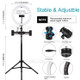 PULUZ 10.2 inch 26cm RGBW Light + 1.65m Tripod Mount + Dual Phone Bracket Curved Surface USB RGBW Dimmable LED Ring Vlogging Video Light Live Broadcast Kit
