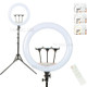 S-36 18inch Studio Photography Selfie LED Ring Light with 3 Phone Holders Tripod and Remote Control