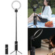 USAMS US-ZB250 Bluetooth Remote Control Dimmable LED Ring Light with Tripod - Black