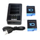 AZKTE AT1276 Battery Charger with LCD Display + 2 Batteries Camera 1800mAh Battery Charging Cradle Set for GoPro Hero 10/9