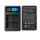 EN-EL15 Battery 2-Bay USB Charger with LCD Display for Nikon D7000 D800 D800E D600 V1