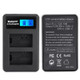 Double-Bay NP-FW50 USB Battery Charger with LCD Display for Sony Alpha 7 / A7 / 7R / A7R etc