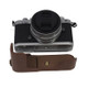Camera Bag Bottom Case PU Leather Protective Half Body Cover with Battery Opening for Nikon Z fc - Coffee