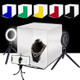 PULUZ 30cm Photo Softbox Portable Folding Studio Shooting Tent Box + 4.6 inch Ring LED Light Kits with 6 Colors Backdrops (Red, Green, Yellow, Blue, White, Black)