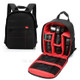Camera Backpack Shoulder Bag Casual Multifunctional Daypack for Canon Nikon Sony Etc - Red