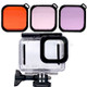 For Gopro Hero 9 Black Accessories Case Diving Filter Red+Pink+Purple Lens Filter Set AT1155